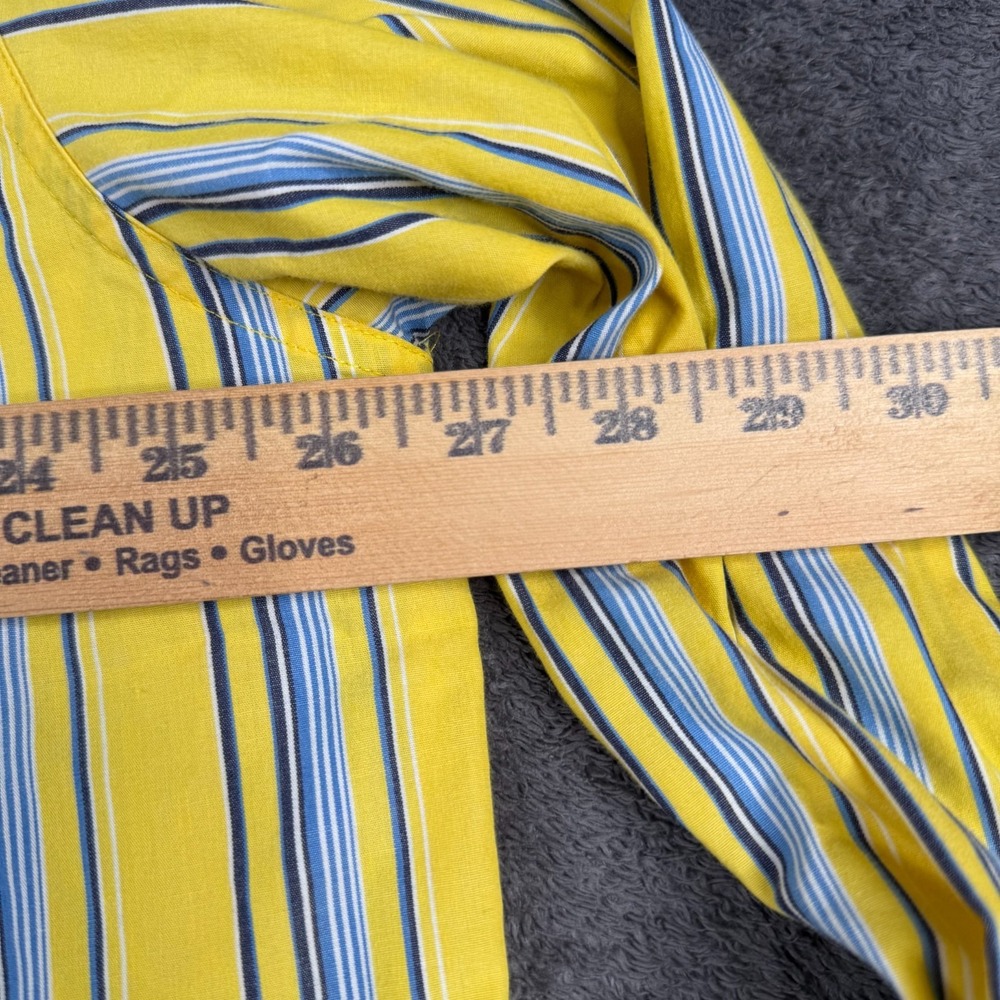 VTG Chaps Ralph Lauren Shirt Men 2XL Yellow Striped Long Sleeve * - Picture 9 of 9